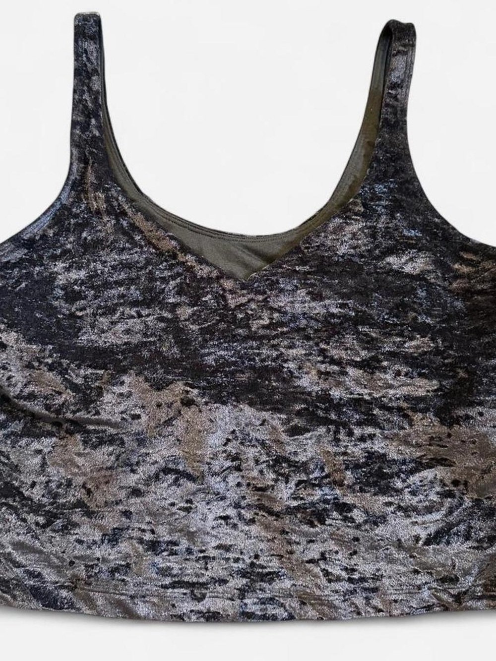 lululemon athletica Crushed Velvet Tank Top - Black & Gray